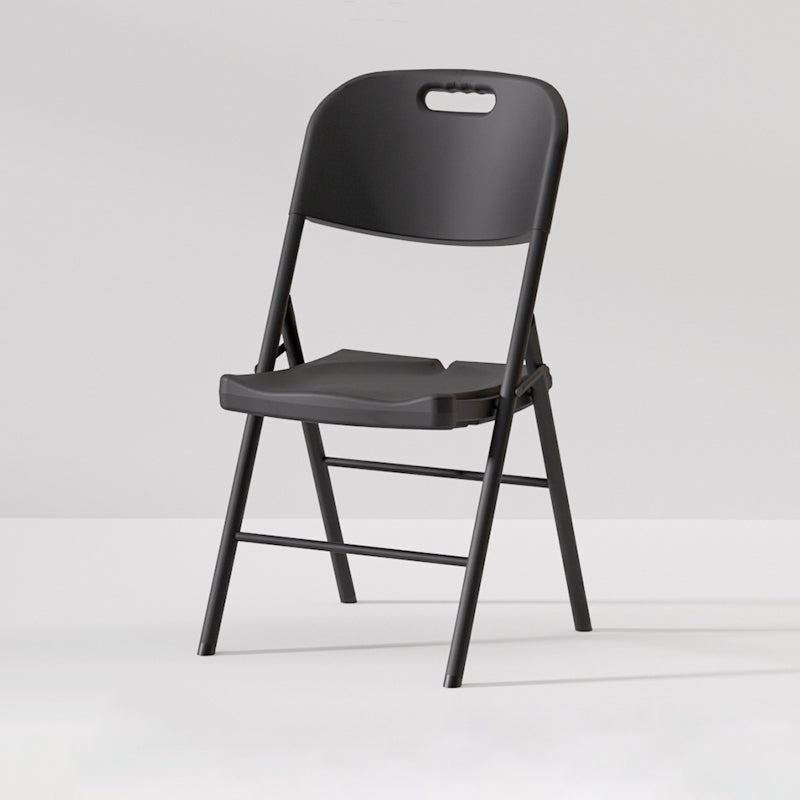 Contemporary Metal Dining Chair Home Armless Open Back Dining Side Chair Matte Black 1 Piece Clearhalo ' kitchen&dining_furn' 'Dining Chairs' 'Dining Tables & Seating' 'dining_chair' 'furn' 'furn_dining_chair' 'Furniture' 'furniture_dining_chair' 'Kitchen & Dining Furniture' 'kitchen' 3853105