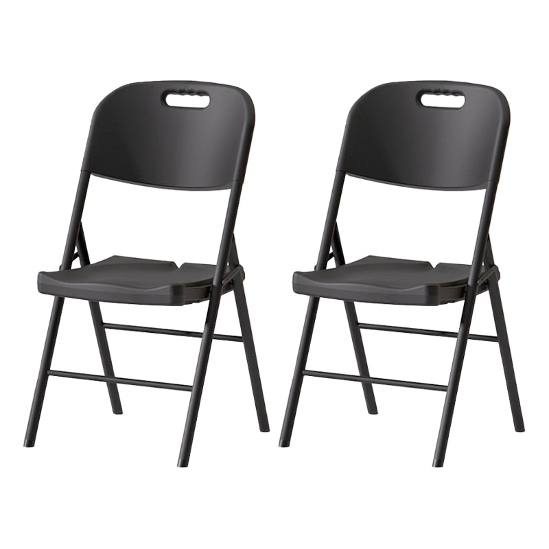 Contemporary Metal Dining Chair Home Armless Open Back Dining Side Chair Matte Black 2 Piece Set Clearhalo ' kitchen&dining_furn' 'Dining Chairs' 'Dining Tables & Seating' 'dining_chair' 'furn' 'furn_dining_chair' 'Furniture' 'furniture_dining_chair' 'Kitchen & Dining Furniture' 'kitchen' 3853107