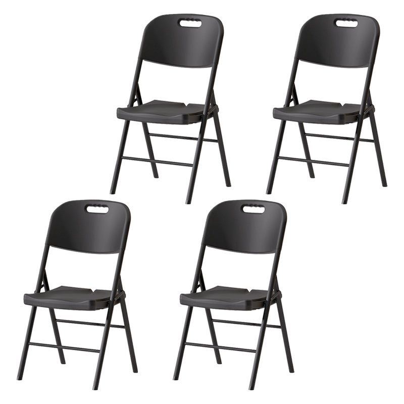 Contemporary Metal Dining Chair Home Armless Open Back Dining Side Chair Matte Black 4 Piece Set Clearhalo ' kitchen&dining_furn' 'Dining Chairs' 'Dining Tables & Seating' 'dining_chair' 'furn' 'furn_dining_chair' 'Furniture' 'furniture_dining_chair' 'Kitchen & Dining Furniture' 'kitchen' 3853109