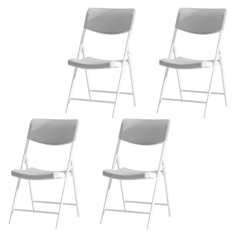 Contemporary Metal Dining Chair Home Armless Open Back Dining Side Chair Grey 4 Piece Set Clearhalo ' kitchen&dining_furn' 'Dining Chairs' 'Dining Tables & Seating' 'dining_chair' 'furn' 'furn_dining_chair' 'Furniture' 'furniture_dining_chair' 'Kitchen & Dining Furniture' 'kitchen' 3853117