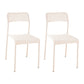 Contemporary Metal Dining Room Chairs Plastic Open Back Dining Side Armless Chair White 2 Piece Set Clearhalo ' kitchen&dining_furn' 'Dining Chairs' 'Dining Tables & Seating' 'dining_chair' 'furn' 'furn_dining_chair' 'Furniture' 'furniture_dining_chair' 'Kitchen & Dining Furniture' 'kitchen' 3853119
