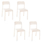 Contemporary Metal Dining Room Chairs Plastic Open Back Dining Side Armless Chair White 4 Piece Set Clearhalo ' kitchen&dining_furn' 'Dining Chairs' 'Dining Tables & Seating' 'dining_chair' 'furn' 'furn_dining_chair' 'Furniture' 'furniture_dining_chair' 'Kitchen & Dining Furniture' 'kitchen' 3853121