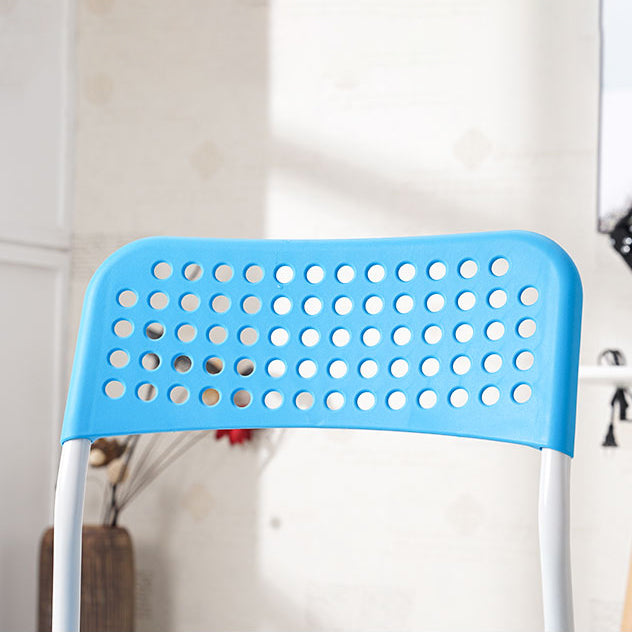 Contemporary Metal Dining Room Chairs Plastic Open Back Dining Side Armless Chair Clearhalo ' kitchen&dining_furn' 'Dining Chairs' 'Dining Tables & Seating' 'dining_chair' 'furn' 'furn_dining_chair' 'Furniture' 'furniture_dining_chair' 'Kitchen & Dining Furniture' 'kitchen' 3853130