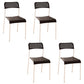 Contemporary Metal Dining Room Chairs Plastic Open Back Dining Side Armless Chair White-Black 4 Piece Set Clearhalo ' kitchen&dining_furn' 'Dining Chairs' 'Dining Tables & Seating' 'dining_chair' 'furn' 'furn_dining_chair' 'Furniture' 'furniture_dining_chair' 'Kitchen & Dining Furniture' 'kitchen' 3853152
