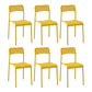 Contemporary Metal Dining Room Chairs Plastic Open Back Dining Side Armless Chair Yellow 6 Piece Set Clearhalo ' kitchen&dining_furn' 'Dining Chairs' 'Dining Tables & Seating' 'dining_chair' 'furn' 'furn_dining_chair' 'Furniture' 'furniture_dining_chair' 'Kitchen & Dining Furniture' 'kitchen' 3853168