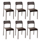 Contemporary Metal Dining Room Chairs Plastic Open Back Dining Side Armless Chair Black 6 Piece Set Clearhalo ' kitchen&dining_furn' 'Dining Chairs' 'Dining Tables & Seating' 'dining_chair' 'furn' 'furn_dining_chair' 'Furniture' 'furniture_dining_chair' 'Kitchen & Dining Furniture' 'kitchen' 3853171