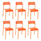 Contemporary Metal Dining Room Chairs Plastic Open Back Dining Side Armless Chair Orange 6 Piece Set Clearhalo ' kitchen&dining_furn' 'Dining Chairs' 'Dining Tables & Seating' 'dining_chair' 'furn' 'furn_dining_chair' 'Furniture' 'furniture_dining_chair' 'Kitchen & Dining Furniture' 'kitchen' 3853174