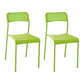 Contemporary Metal Dining Room Chairs Plastic Open Back Dining Side Armless Chair Green 2 Piece Set Clearhalo ' kitchen&dining_furn' 'Dining Chairs' 'Dining Tables & Seating' 'dining_chair' 'furn' 'furn_dining_chair' 'Furniture' 'furniture_dining_chair' 'Kitchen & Dining Furniture' 'kitchen' 3853175