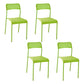 Contemporary Metal Dining Room Chairs Plastic Open Back Dining Side Armless Chair Green 4 Piece Set Clearhalo ' kitchen&dining_furn' 'Dining Chairs' 'Dining Tables & Seating' 'dining_chair' 'furn' 'furn_dining_chair' 'Furniture' 'furniture_dining_chair' 'Kitchen & Dining Furniture' 'kitchen' 3853176