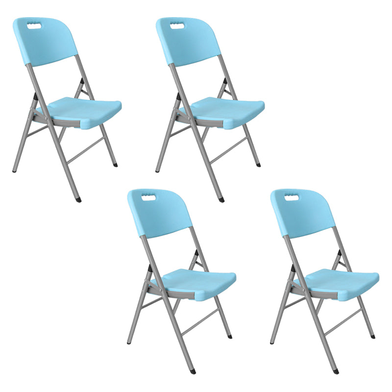 Modern Indoor-Outdoor Metal Chair Home Armless Open Back Dining Side Chair Blue 4 Piece Set Clearhalo ' kitchen&dining_furn' 'Dining Chairs' 'Dining Tables & Seating' 'dining_chair' 'furn' 'furn_dining_chair' 'Furniture' 'furniture_dining_chair' 'Kitchen & Dining Furniture' 'kitchen' 3853183