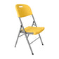 Modern Indoor-Outdoor Metal Chair Home Armless Open Back Dining Side Chair Yellow 1 Piece Clearhalo ' kitchen&dining_furn' 'Dining Chairs' 'Dining Tables & Seating' 'dining_chair' 'furn' 'furn_dining_chair' 'Furniture' 'furniture_dining_chair' 'Kitchen & Dining Furniture' 'kitchen' 3853191