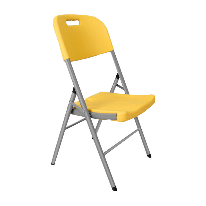 Modern Indoor-Outdoor Metal Chair Home Armless Open Back Dining Side Chair Yellow 1 Piece Clearhalo ' kitchen&dining_furn' 'Dining Chairs' 'Dining Tables & Seating' 'dining_chair' 'furn' 'furn_dining_chair' 'Furniture' 'furniture_dining_chair' 'Kitchen & Dining Furniture' 'kitchen' 3853191