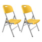 Modern Indoor-Outdoor Metal Chair Home Armless Open Back Dining Side Chair Yellow 2 Piece Set Clearhalo ' kitchen&dining_furn' 'Dining Chairs' 'Dining Tables & Seating' 'dining_chair' 'furn' 'furn_dining_chair' 'Furniture' 'furniture_dining_chair' 'Kitchen & Dining Furniture' 'kitchen' 3853192