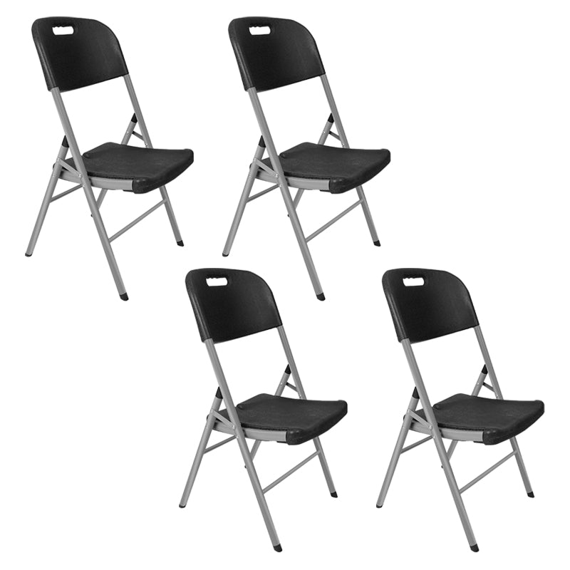 Modern Indoor-Outdoor Metal Chair Home Armless Open Back Dining Side Chair Black 4 Piece Set Clearhalo ' kitchen&dining_furn' 'Dining Chairs' 'Dining Tables & Seating' 'dining_chair' 'furn' 'furn_dining_chair' 'Furniture' 'furniture_dining_chair' 'Kitchen & Dining Furniture' 'kitchen' 3853199