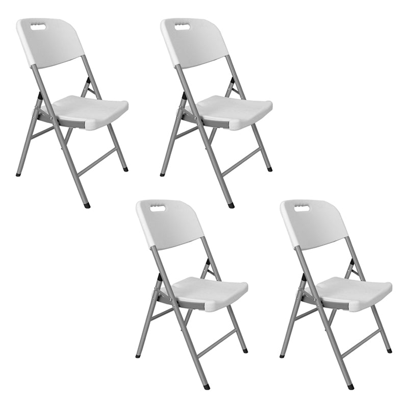 Modern Indoor-Outdoor Metal Chair Home Armless Open Back Dining Side Chair White 4 Piece Set Clearhalo ' kitchen&dining_furn' 'Dining Chairs' 'Dining Tables & Seating' 'dining_chair' 'furn' 'furn_dining_chair' 'Furniture' 'furniture_dining_chair' 'Kitchen & Dining Furniture' 'kitchen' 3853201