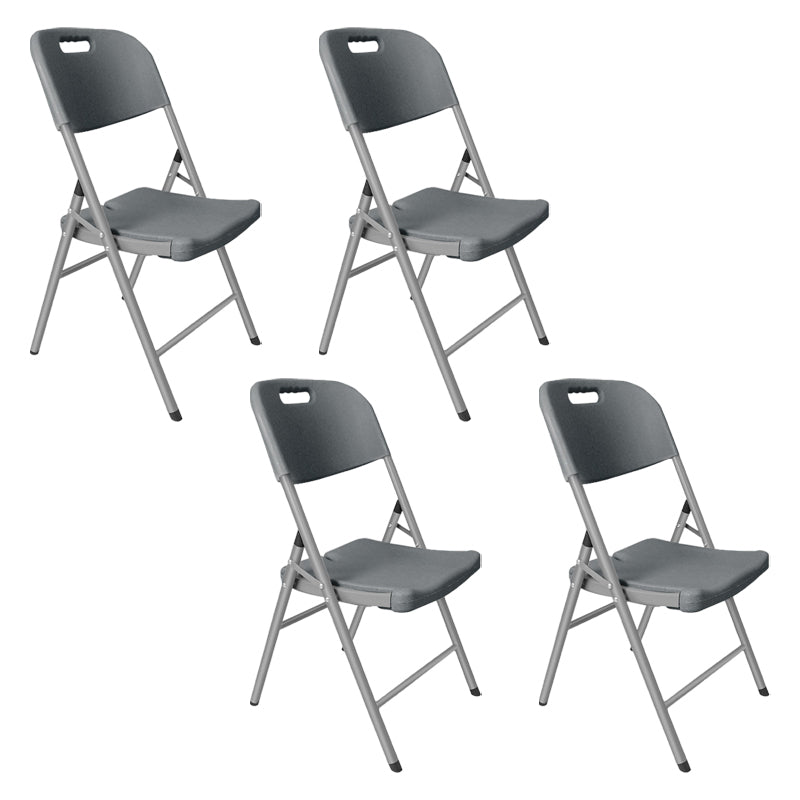 Modern Indoor-Outdoor Metal Chair Home Armless Open Back Dining Side Chair Grey 4 Piece Set Clearhalo ' kitchen&dining_furn' 'Dining Chairs' 'Dining Tables & Seating' 'dining_chair' 'furn' 'furn_dining_chair' 'Furniture' 'furniture_dining_chair' 'Kitchen & Dining Furniture' 'kitchen' 3853204