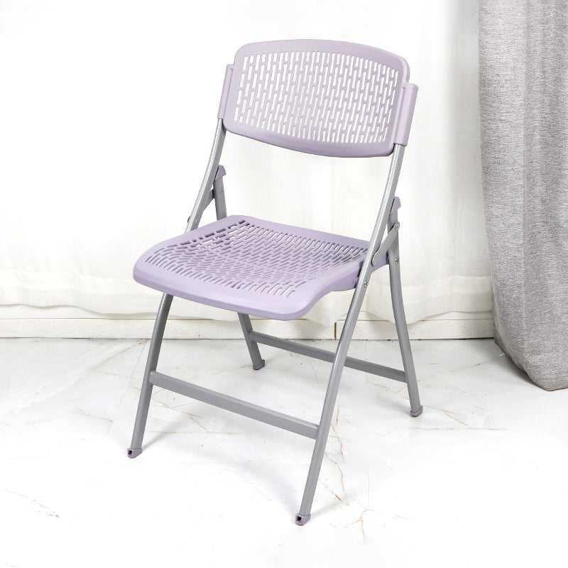 Contemporary Metal Side Chair Home Folding Armless Open Back Dining Side Chair Grey 1 Piece Clearhalo ' kitchen&dining_furn' 'Dining Chairs' 'Dining Tables & Seating' 'dining_chair' 'furn' 'furn_dining_chair' 'Furniture' 'furniture_dining_chair' 'Kitchen & Dining Furniture' 'kitchen' 3853206