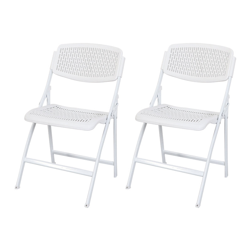 Contemporary Metal Side Chair Home Folding Armless Open Back Dining Side Chair 2 Piece Set Clearhalo ' kitchen&dining_furn' 'Dining Chairs' 'Dining Tables & Seating' 'dining_chair' 'furn' 'furn_dining_chair' 'Furniture' 'furniture_dining_chair' 'Kitchen & Dining Furniture' 'kitchen' 3853212