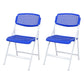 Contemporary Metal Side Chair Home Folding Armless Open Back Dining Side Chair Blue-White 2 Piece Set Clearhalo ' kitchen&dining_furn' 'Dining Chairs' 'Dining Tables & Seating' 'dining_chair' 'furn' 'furn_dining_chair' 'Furniture' 'furniture_dining_chair' 'Kitchen & Dining Furniture' 'kitchen' 3853230