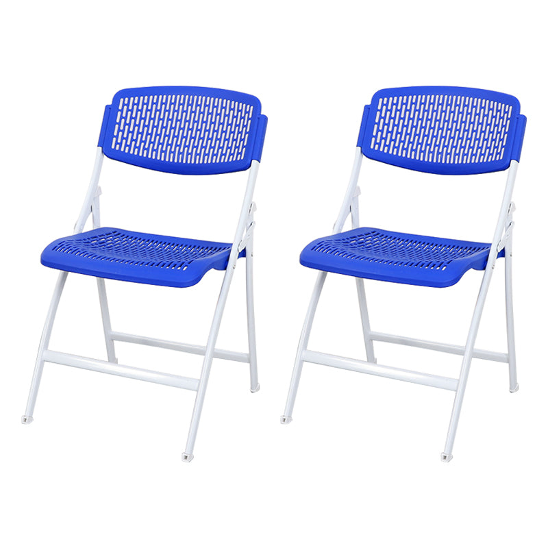 Contemporary Metal Side Chair Home Folding Armless Open Back Dining Side Chair Blue-White 2 Piece Set Clearhalo ' kitchen&dining_furn' 'Dining Chairs' 'Dining Tables & Seating' 'dining_chair' 'furn' 'furn_dining_chair' 'Furniture' 'furniture_dining_chair' 'Kitchen & Dining Furniture' 'kitchen' 3853230
