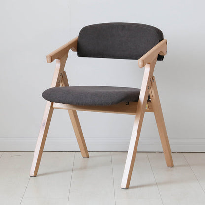 Contemporary Wood Dining Room Chairs Open Back Single Dining Side Arm Chair for Home Use Dark Brown Natural Wood Clearhalo ' kitchen&dining_furn' 'Dining Chairs' 'Dining Tables & Seating' 'dining_chair' 'furn' 'furn_dining_chair' 'Furniture' 'furniture_dining_chair' 'Kitchen & Dining Furniture' 'kitchen' 3853235