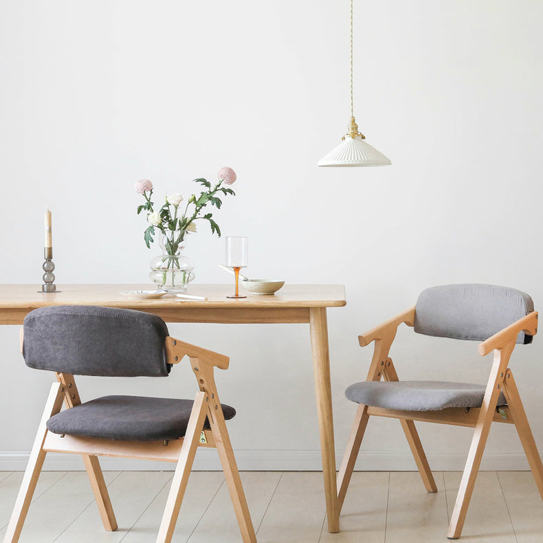 Contemporary Wood Dining Room Chairs Open Back Single Dining Side Arm Chair for Home Use Clearhalo ' kitchen&dining_furn' 'Dining Chairs' 'Dining Tables & Seating' 'dining_chair' 'furn' 'furn_dining_chair' 'Furniture' 'furniture_dining_chair' 'Kitchen & Dining Furniture' 'kitchen' 3853239