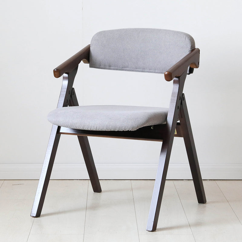 Contemporary Wood Dining Room Chairs Open Back Single Dining Side Arm Chair for Home Use Smoke Gray Walnut Clearhalo ' kitchen&dining_furn' 'Dining Chairs' 'Dining Tables & Seating' 'dining_chair' 'furn' 'furn_dining_chair' 'Furniture' 'furniture_dining_chair' 'Kitchen & Dining Furniture' 'kitchen' 3853249