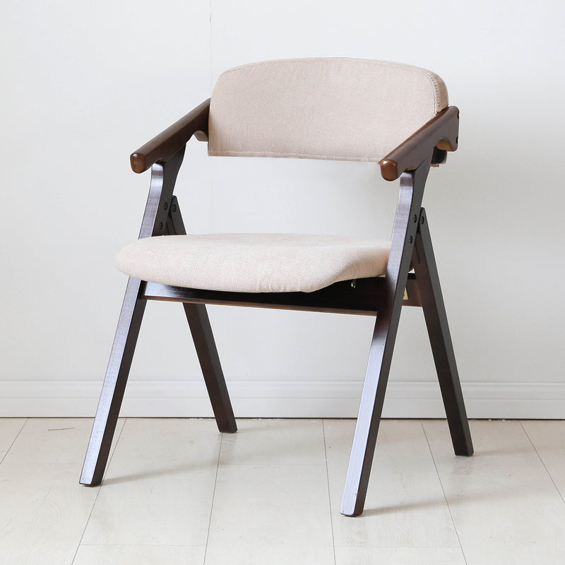 Contemporary Wood Dining Room Chairs Open Back Single Dining Side Arm Chair for Home Use Khaki Walnut Clearhalo ' kitchen&dining_furn' 'Dining Chairs' 'Dining Tables & Seating' 'dining_chair' 'furn' 'furn_dining_chair' 'Furniture' 'furniture_dining_chair' 'Kitchen & Dining Furniture' 'kitchen' 3853254