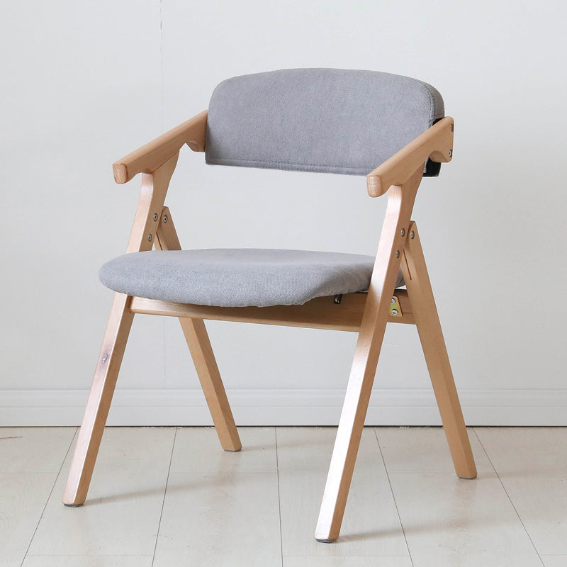 Contemporary Wood Dining Room Chairs Open Back Single Dining Side Arm Chair for Home Use Smoke Gray Natural Wood Clearhalo ' kitchen&dining_furn' 'Dining Chairs' 'Dining Tables & Seating' 'dining_chair' 'furn' 'furn_dining_chair' 'Furniture' 'furniture_dining_chair' 'Kitchen & Dining Furniture' 'kitchen' 3853256