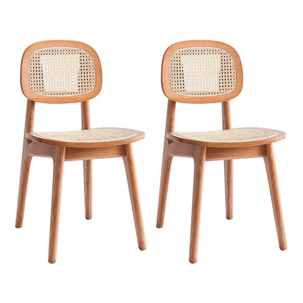 Contemporary Style Ash Wood Chair Open Back Side Dining Kitchen Chairs Light Brown 2 Piece Set Clearhalo ' kitchen&dining_furn' 'Dining Chairs' 'Dining Tables & Seating' 'dining_chair' 'furn' 'furn_dining_chair' 'Furniture' 'furniture_dining_chair' 'Kitchen & Dining Furniture' 'kitchen' 3853259