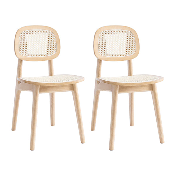 Contemporary Style Ash Wood Chair Open Back Side Dining Kitchen Chairs Wood 2 Piece Set Clearhalo ' kitchen&dining_furn' 'Dining Chairs' 'Dining Tables & Seating' 'dining_chair' 'furn' 'furn_dining_chair' 'Furniture' 'furniture_dining_chair' 'Kitchen & Dining Furniture' 'kitchen' 3853270