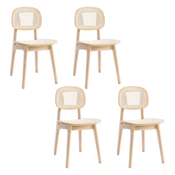 Contemporary Style Ash Wood Chair Open Back Side Dining Kitchen Chairs Wood 4 Piece Set Clearhalo ' kitchen&dining_furn' 'Dining Chairs' 'Dining Tables & Seating' 'dining_chair' 'furn' 'furn_dining_chair' 'Furniture' 'furniture_dining_chair' 'Kitchen & Dining Furniture' 'kitchen' 3853272