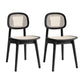 Contemporary Style Ash Wood Chair Open Back Side Dining Kitchen Chairs Black 2 Piece Set Clearhalo ' kitchen&dining_furn' 'Dining Chairs' 'Dining Tables & Seating' 'dining_chair' 'furn' 'furn_dining_chair' 'Furniture' 'furniture_dining_chair' 'Kitchen & Dining Furniture' 'kitchen' 3853277
