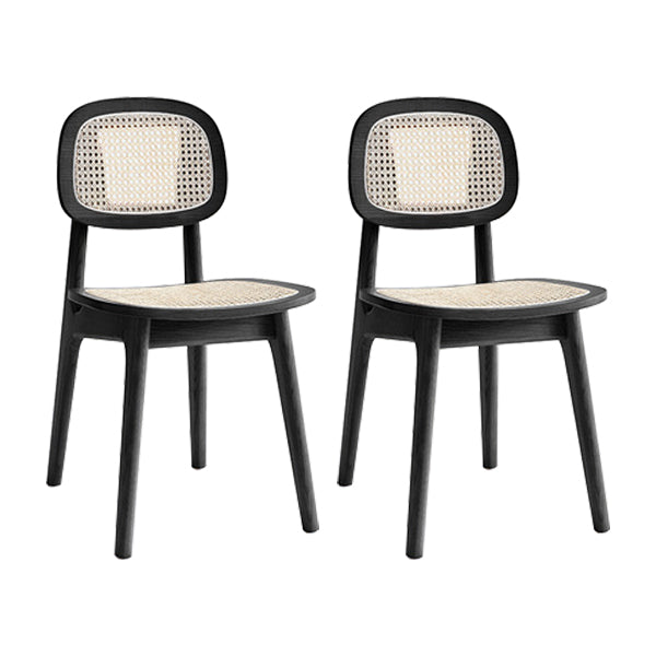 Contemporary Style Ash Wood Chair Open Back Side Dining Kitchen Chairs Black 2 Piece Set Clearhalo ' kitchen&dining_furn' 'Dining Chairs' 'Dining Tables & Seating' 'dining_chair' 'furn' 'furn_dining_chair' 'Furniture' 'furniture_dining_chair' 'Kitchen & Dining Furniture' 'kitchen' 3853277