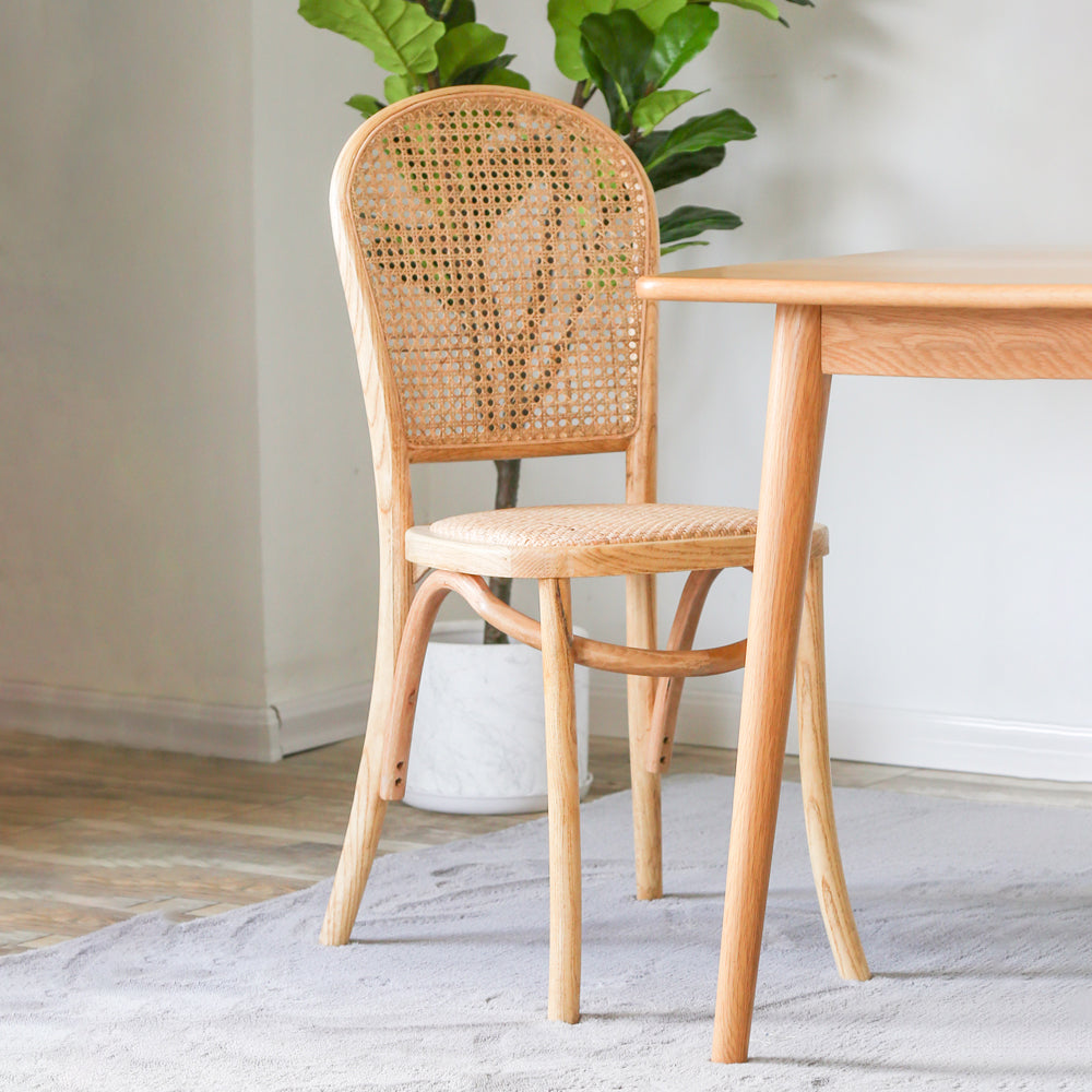 Bentwood Armless Dining Chairs Rattan Open Back Side Chairs with Wood Legs Clearhalo ' kitchen&dining_furn' 'Dining Chairs' 'Dining Tables & Seating' 'dining_chair' 'furn' 'furn_dining_chair' 'Furniture' 'furniture_dining_chair' 'Kitchen & Dining Furniture' 'kitchen' 3853280