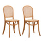 Bentwood Armless Dining Chairs Rattan Open Back Side Chairs with Wood Legs Dark Wood 2 Piece Set Clearhalo ' kitchen&dining_furn' 'Dining Chairs' 'Dining Tables & Seating' 'dining_chair' 'furn' 'furn_dining_chair' 'Furniture' 'furniture_dining_chair' 'Kitchen & Dining Furniture' 'kitchen' 3853283