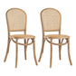 Bentwood Armless Dining Chairs Rattan Open Back Side Chairs with Wood Legs Distressed Wood 2 Piece Set Clearhalo ' kitchen&dining_furn' 'Dining Chairs' 'Dining Tables & Seating' 'dining_chair' 'furn' 'furn_dining_chair' 'Furniture' 'furniture_dining_chair' 'Kitchen & Dining Furniture' 'kitchen' 3853289