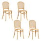 Bentwood Armless Dining Chairs Rattan Open Back Side Chairs with Wood Legs Wood 4 Piece Set Clearhalo ' kitchen&dining_furn' 'Dining Chairs' 'Dining Tables & Seating' 'dining_chair' 'furn' 'furn_dining_chair' 'Furniture' 'furniture_dining_chair' 'Kitchen & Dining Furniture' 'kitchen' 3853296