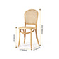 Bentwood Armless Dining Chairs Rattan Open Back Side Chairs with Wood Legs Clearhalo ' kitchen&dining_furn' 'Dining Chairs' 'Dining Tables & Seating' 'dining_chair' 'furn' 'furn_dining_chair' 'Furniture' 'furniture_dining_chair' 'Kitchen & Dining Furniture' 'kitchen' 3853299