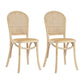 Bentwood Armless Dining Chairs Rattan Open Back Side Chairs with Wood Legs Light Wood 2 Piece Set Clearhalo ' kitchen&dining_furn' 'Dining Chairs' 'Dining Tables & Seating' 'dining_chair' 'furn' 'furn_dining_chair' 'Furniture' 'furniture_dining_chair' 'Kitchen & Dining Furniture' 'kitchen' 3853300