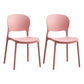 Contemporary Plastic Side Chair Home Armless Stacking Open Back Dining Side Chair Pink 2 Piece Set Clearhalo ' kitchen&dining_furn' 'Dining Chairs' 'Dining Tables & Seating' 'dining_chair' 'furn' 'furn_dining_chair' 'Furniture' 'furniture_dining_chair' 'Kitchen & Dining Furniture' 'kitchen' 3853309