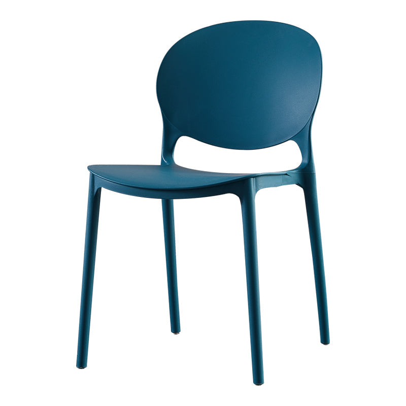 Contemporary Plastic Side Chair Home Armless Stacking Open Back Dining Side Chair Clearhalo ' kitchen&dining_furn' 'Dining Chairs' 'Dining Tables & Seating' 'dining_chair' 'furn' 'furn_dining_chair' 'Furniture' 'furniture_dining_chair' 'Kitchen & Dining Furniture' 'kitchen' 3853315