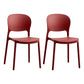 Contemporary Plastic Side Chair Home Armless Stacking Open Back Dining Side Chair Red 2 Piece Set Clearhalo ' kitchen&dining_furn' 'Dining Chairs' 'Dining Tables & Seating' 'dining_chair' 'furn' 'furn_dining_chair' 'Furniture' 'furniture_dining_chair' 'Kitchen & Dining Furniture' 'kitchen' 3853320