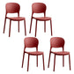 Contemporary Plastic Side Chair Home Armless Stacking Open Back Dining Side Chair Red 4 Piece Set Clearhalo ' kitchen&dining_furn' 'Dining Chairs' 'Dining Tables & Seating' 'dining_chair' 'furn' 'furn_dining_chair' 'Furniture' 'furniture_dining_chair' 'Kitchen & Dining Furniture' 'kitchen' 3853323