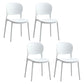 Contemporary Plastic Side Chair Home Armless Stacking Open Back Dining Side Chair White 4 Piece Set Clearhalo ' kitchen&dining_furn' 'Dining Chairs' 'Dining Tables & Seating' 'dining_chair' 'furn' 'furn_dining_chair' 'Furniture' 'furniture_dining_chair' 'Kitchen & Dining Furniture' 'kitchen' 3853327