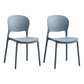 Contemporary Plastic Side Chair Home Armless Stacking Open Back Dining Side Chair Grey 2 Piece Set Clearhalo ' kitchen&dining_furn' 'Dining Chairs' 'Dining Tables & Seating' 'dining_chair' 'furn' 'furn_dining_chair' 'Furniture' 'furniture_dining_chair' 'Kitchen & Dining Furniture' 'kitchen' 3853332