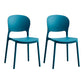 Contemporary Plastic Side Chair Home Armless Stacking Open Back Dining Side Chair Blue 2 Piece Set Clearhalo ' kitchen&dining_furn' 'Dining Chairs' 'Dining Tables & Seating' 'dining_chair' 'furn' 'furn_dining_chair' 'Furniture' 'furniture_dining_chair' 'Kitchen & Dining Furniture' 'kitchen' 3853335