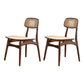 Tropical Style Rubberwood Chairs Kitchen Dining Room Open Back Side Chair Walnut 2 Piece Set Clearhalo ' kitchen&dining_furn' 'Dining Chairs' 'Dining Tables & Seating' 'dining_chair' 'furn' 'furn_dining_chair' 'Furniture' 'furniture_dining_chair' 'Kitchen & Dining Furniture' 'kitchen' 3853357