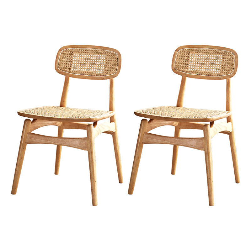 Tropical Style Rubberwood Chairs Kitchen Dining Room Open Back Side Chair Wood 2 Piece Set Clearhalo ' kitchen&dining_furn' 'Dining Chairs' 'Dining Tables & Seating' 'dining_chair' 'furn' 'furn_dining_chair' 'Furniture' 'furniture_dining_chair' 'Kitchen & Dining Furniture' 'kitchen' 3853364