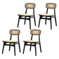 Tropical Style Rubberwood Chairs Kitchen Dining Room Open Back Side Chair Black 4 Piece Set Clearhalo ' kitchen&dining_furn' 'Dining Chairs' 'Dining Tables & Seating' 'dining_chair' 'furn' 'furn_dining_chair' 'Furniture' 'furniture_dining_chair' 'Kitchen & Dining Furniture' 'kitchen' 3853371